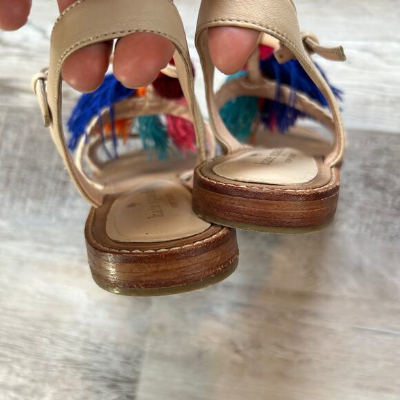 Kate Spade Pom Pom Tassel Woven Leather Sandals – Size 9.5M - Picture 4 of 6